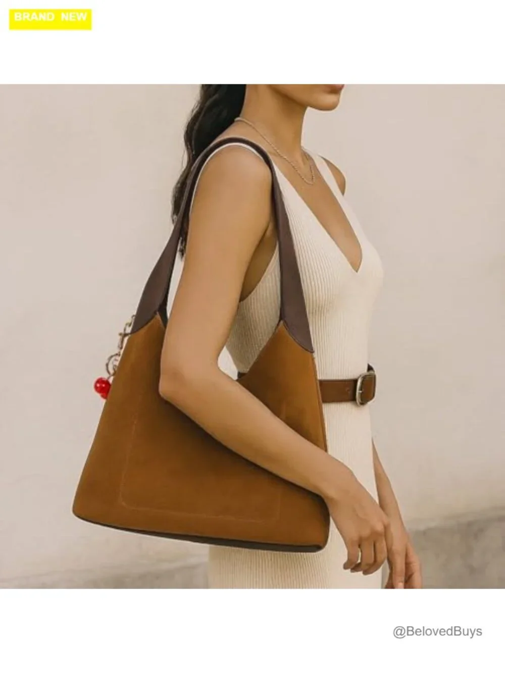 Slouchy Hobo Bag Faux Suede Shoulder Bag Tote Handbag